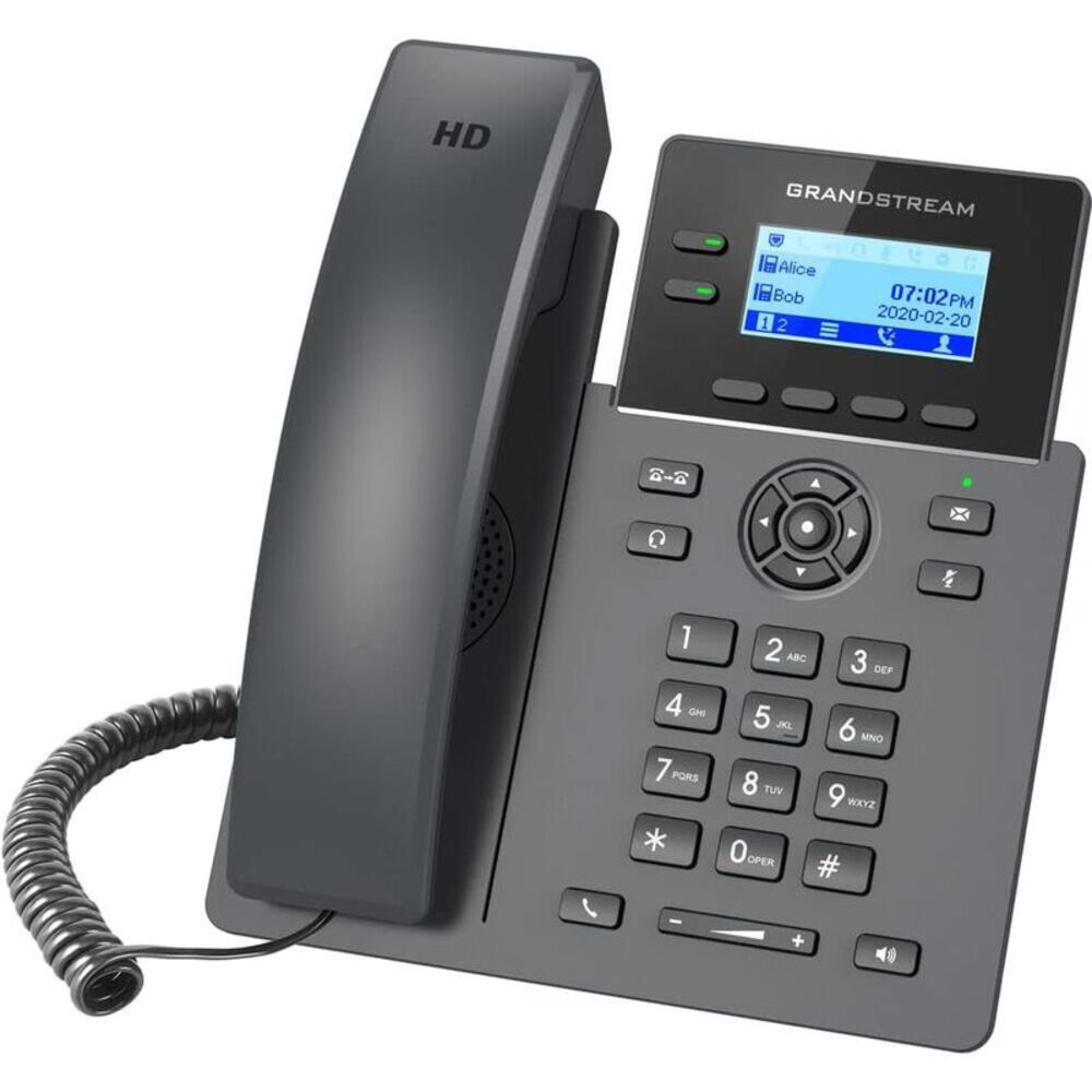 Grandstream 4 SIP Dual-port Ethernet Digital IP Phone w/ 2.4" LCD Display, Black